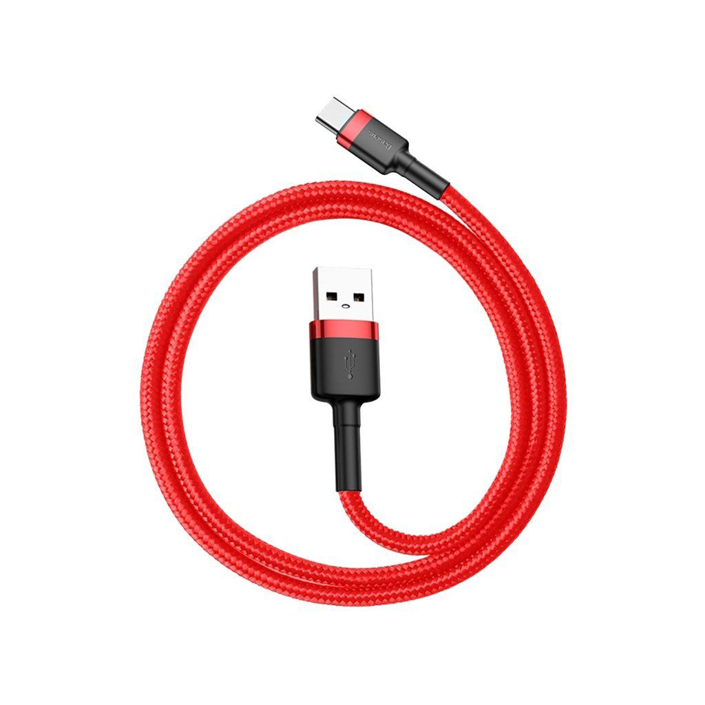 Дата кабель USB 2.0 AM to USB-C 0.5m 3A red Baseus (CATKLF-A09) Дата кабель USB 2.0 AM to USB-C 0.5m 3A red Baseus (CATKLF-A09)