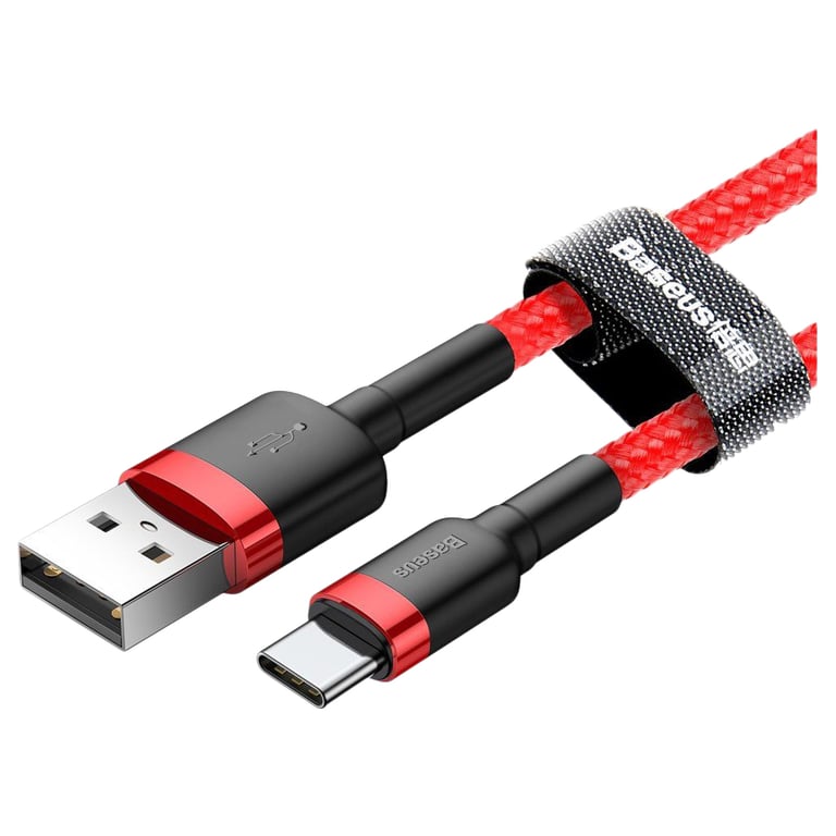 Дата кабель USB 2.0 AM to USB-C 0.5m 3A red Baseus (CATKLF-A09) - фото 2