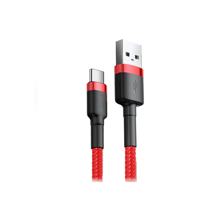 Дата кабель USB 2.0 AM to USB-C 0.5m 3A red Baseus (CATKLF-A09) - фото 3