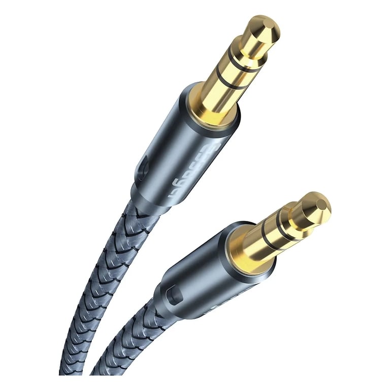 Кабель мультимедійний 3.5mm M to 3.5mm M 5.0m gray Essager (EYP35-DYD0G) - фото 2