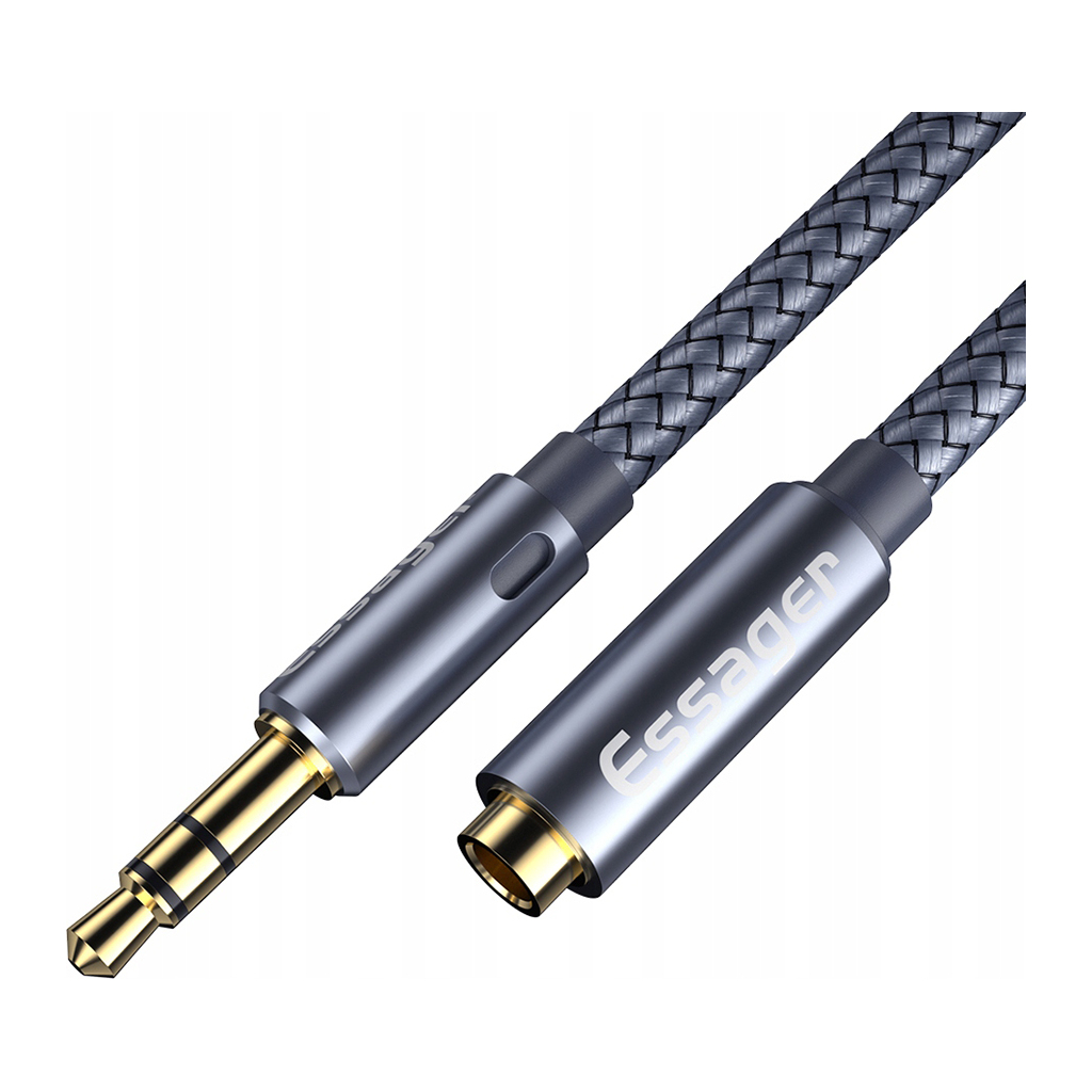 Кабель мультимедійний 3.5mm F to 3.5mm M 2.0m Essager (EYPY35-MYA0G) - фото 1