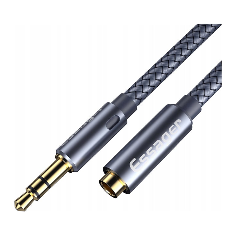 Кабель мультимедійний 3.5mm F to 3.5mm M 2.0m Essager (EYPY35-MYA0G) - фото 1