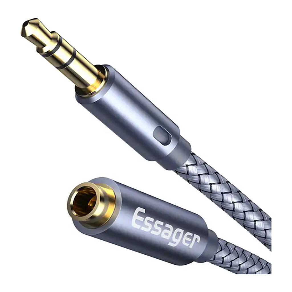 Кабель мультимедійний 3.5mm F to 3.5mm M 3.0m Essager (EYPY35-MYC0G) - фото 2 Кабель мультимедійний 3.5mm F to 3.5mm M 3.0m Essager (EYPY35-MYC0G) - фото 2