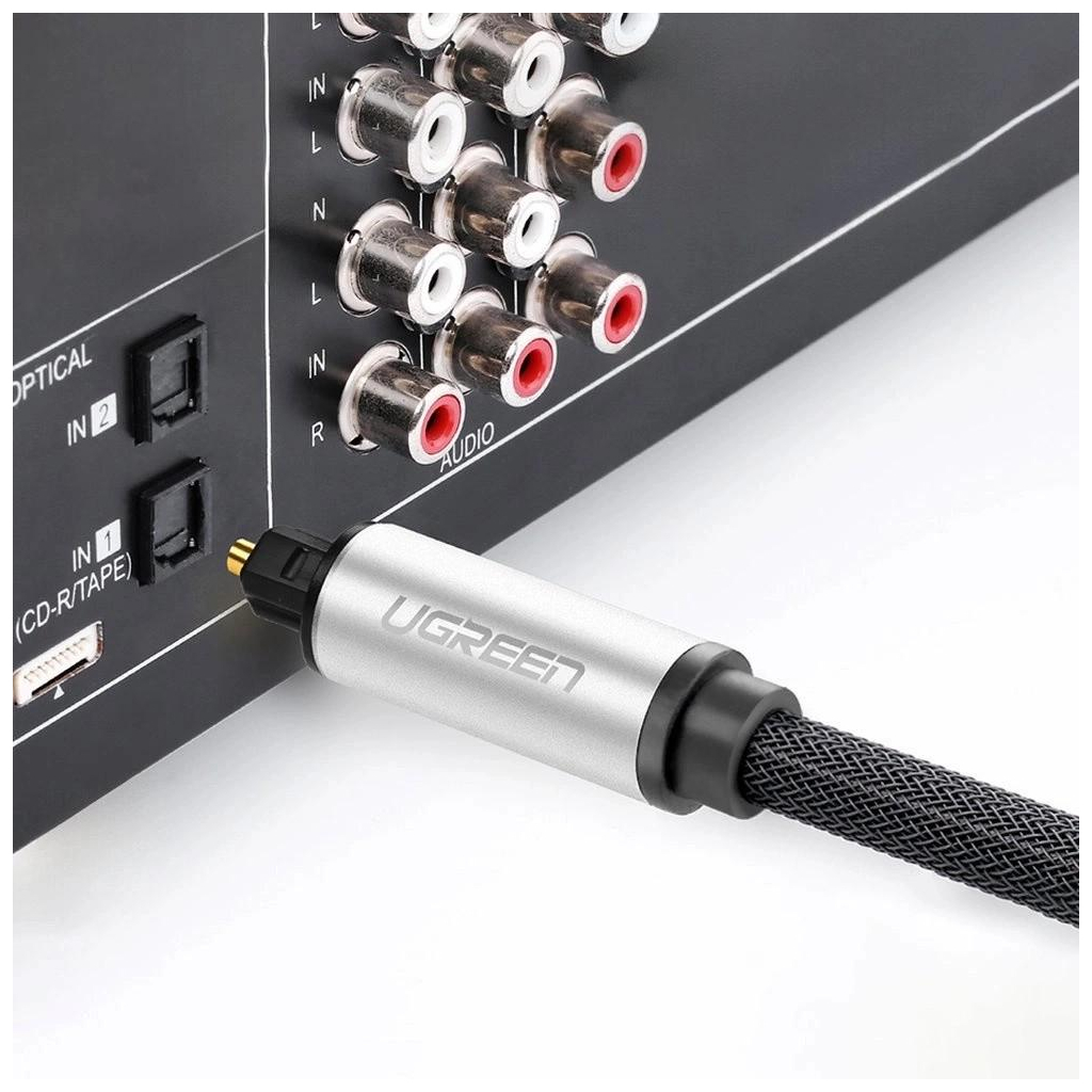 Кабель мультимедійний Optical Toslink 1.5m AV108 black Ugreen (10542) - фото 5 Кабель мультимедійний Optical Toslink 1.5m AV108 black Ugreen (10542) - фото 5
