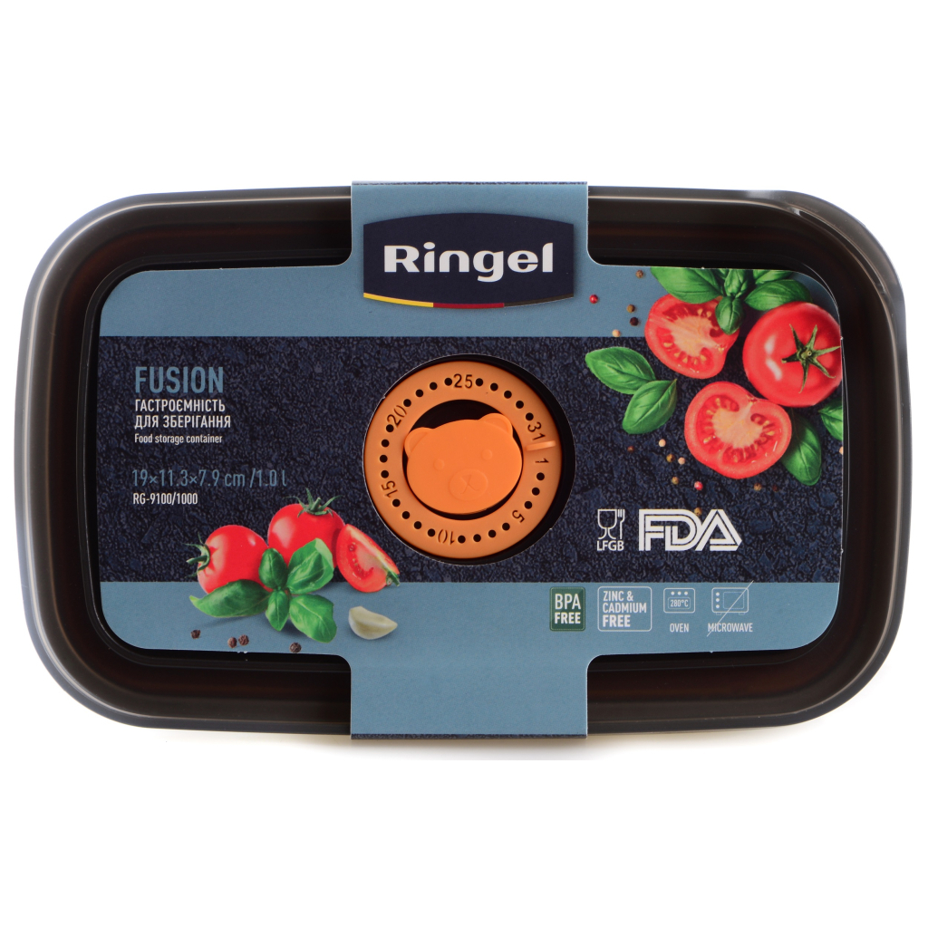 Харчовий контейнер Ringel Fusion прямокутний нержавіюча сталь 1000 мл (RG-9100/1000) - фото 5 Харчовий контейнер Ringel Fusion прямокутний нержавіюча сталь 1000 мл (RG-9100/1000) - фото 5