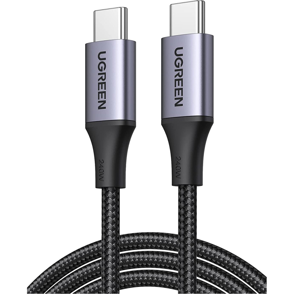 Дата кабель USB-C to USB-C 2.0m 240W space gray Ugreen (90440) - фото 1