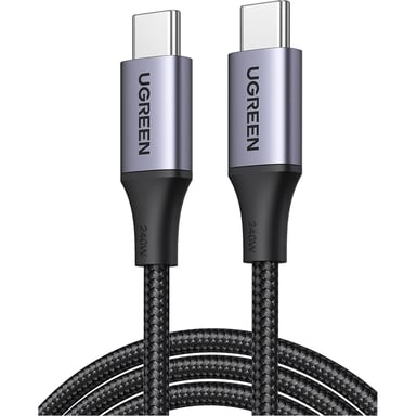Дата кабель USB-C to USB-C 2.0m 240W space gray Ugreen (90440) - фото 1