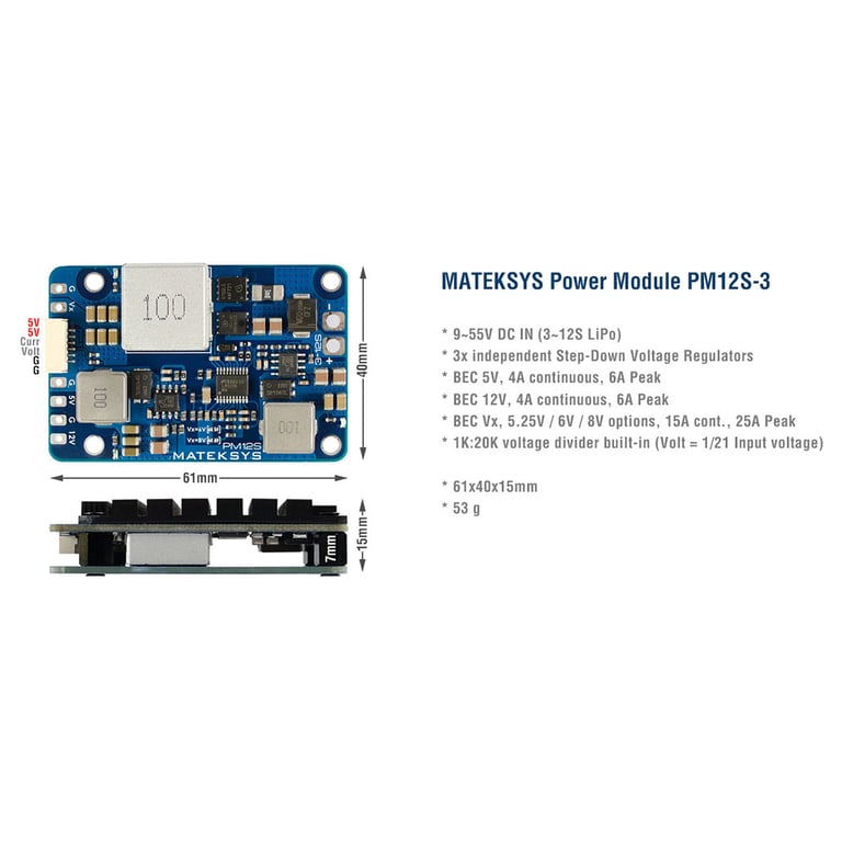Модуль живлення MATEK PM12S-3 (PM12S3) - фото 4