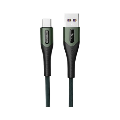 Дата кабель USB 2.0 AM to Micro 5P 1.0m 3A braided dark green SkyDolphin (USB-000584) - фото 1