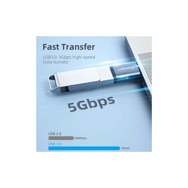 Перехідник OTG USB 3.0 AF to USB-C M gray Essager (EZJAC-SRA0G) - фото 4