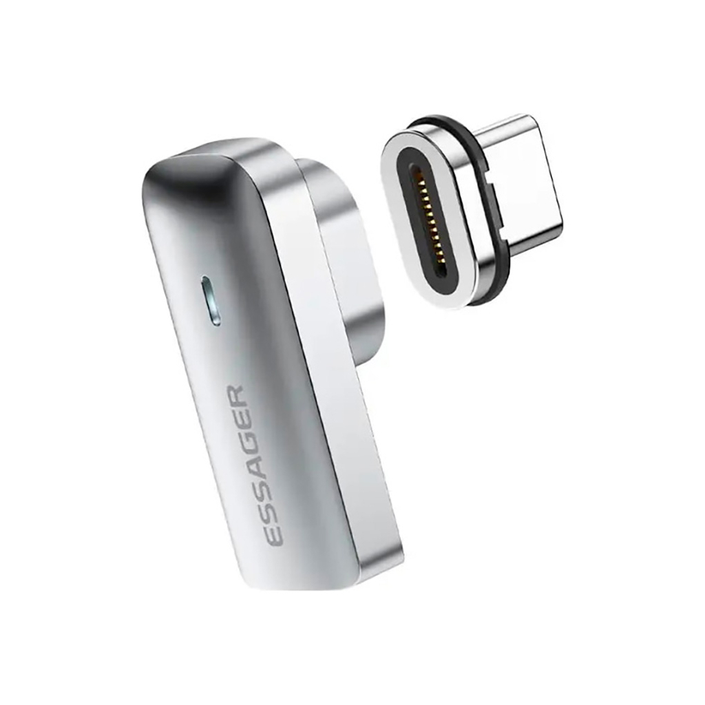 Перехідник USB-C magnetic 20Gbps 4K 90° corner Essager (EZJCX-RJ0G) - фото 1