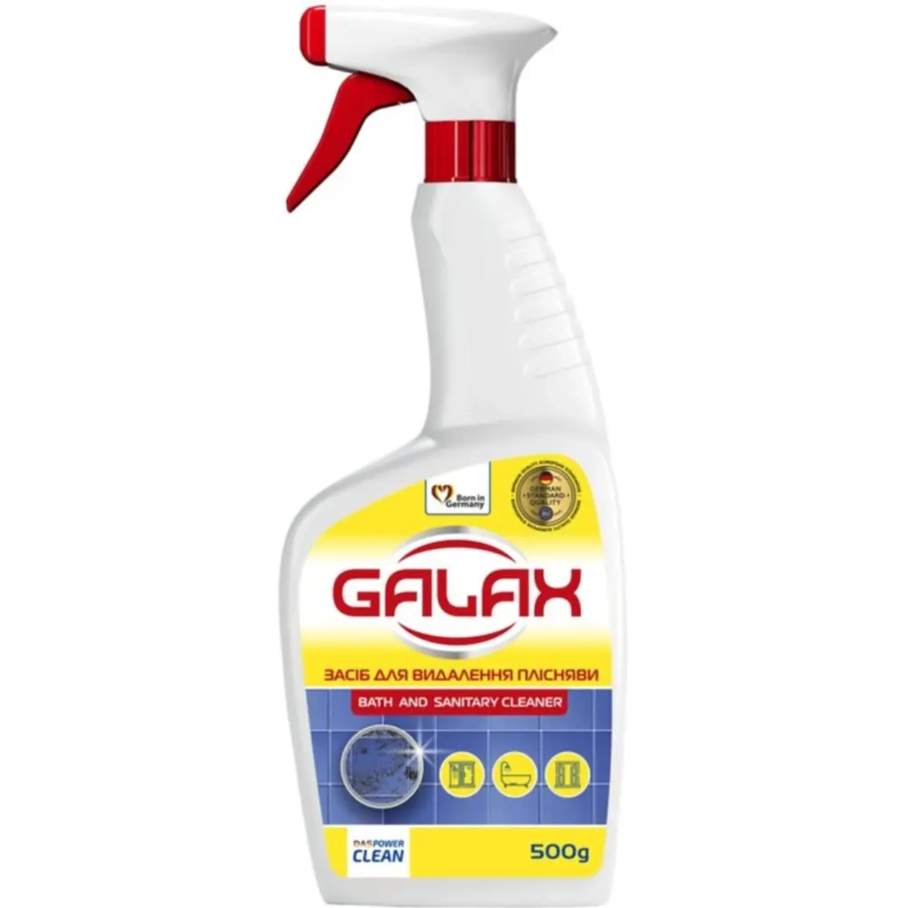 Спрей для чищення ванн Galax das PowerClean Для видалення плісняви 500 г (4823128000723) - фото 1 Спрей для чищення ванн Galax das PowerClean Для видалення плісняви 500 г (4823128000723) - фото 1