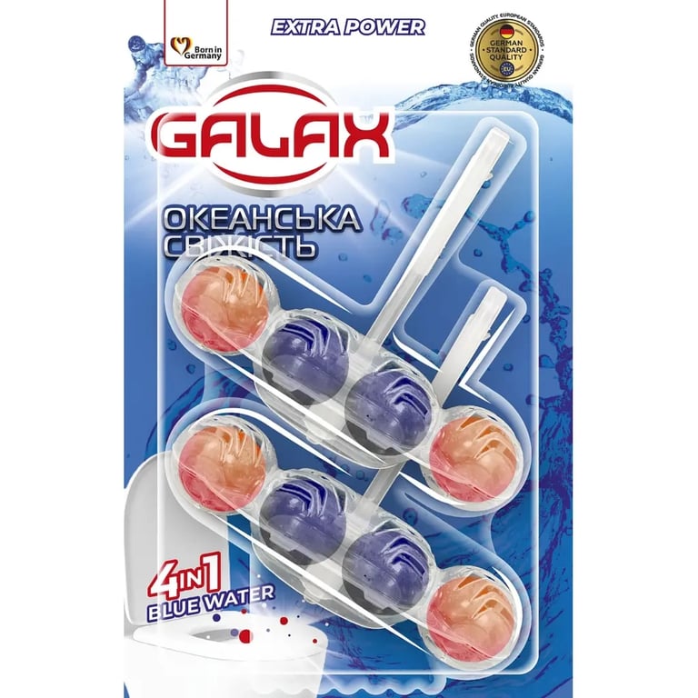 Туалетний блок Galax Океанська свіжість 2 х 55 г (4823128005407) - фото 1