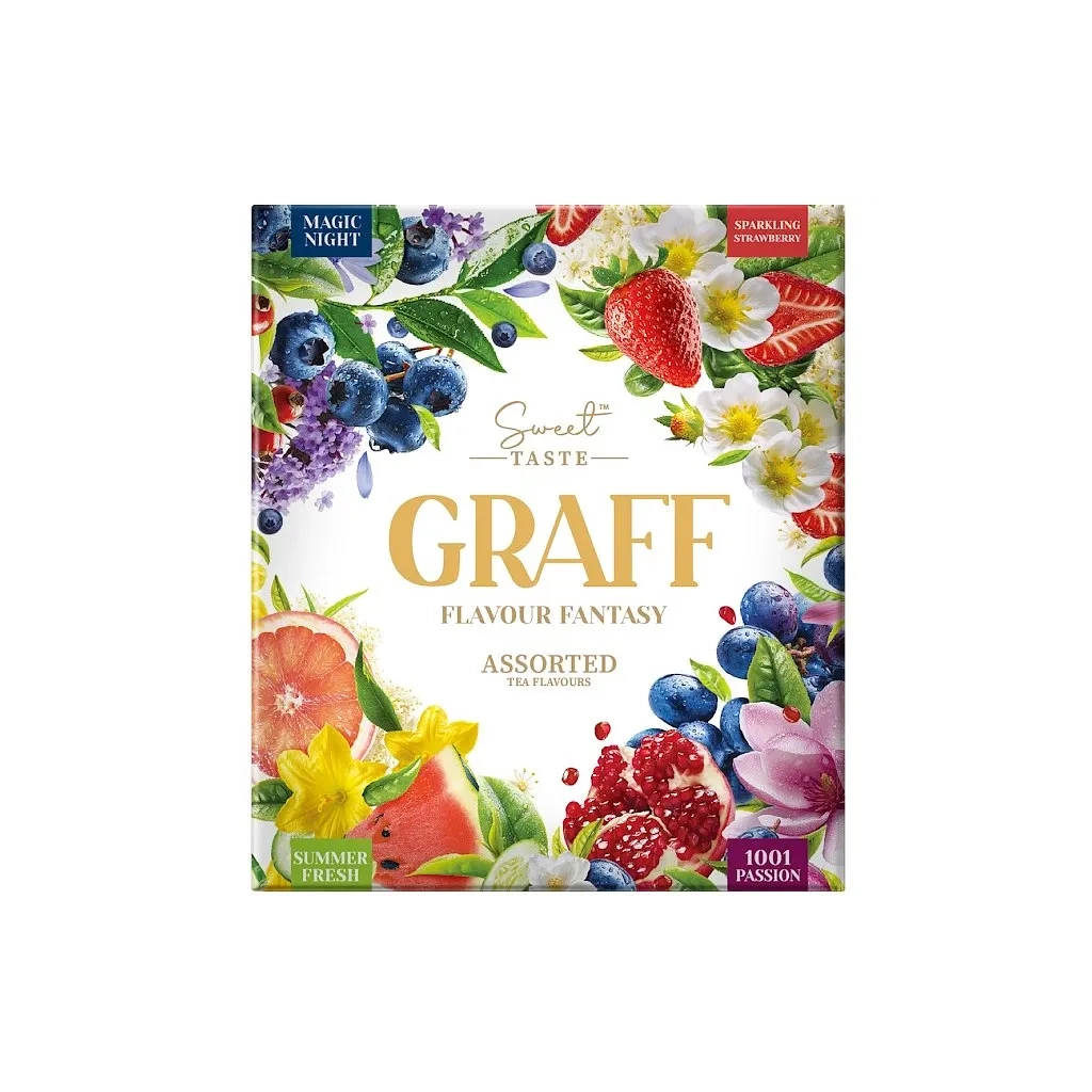 Чай Graff Асорті Смакова фантазія/Flavour Fantasy 32 пакетики (4820279612683) Чай Graff Асорті Смакова фантазія/Flavour Fantasy 32 пакетики (4820279612683)