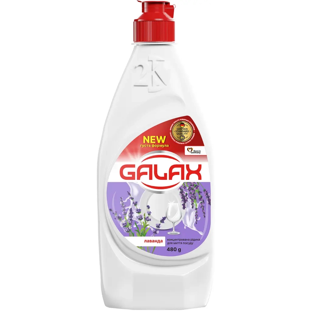 Засіб для ручного миття посуду Galax Лаванда 480 г (4823128005056) Засіб для ручного миття посуду Galax Лаванда 480 г (4823128005056)