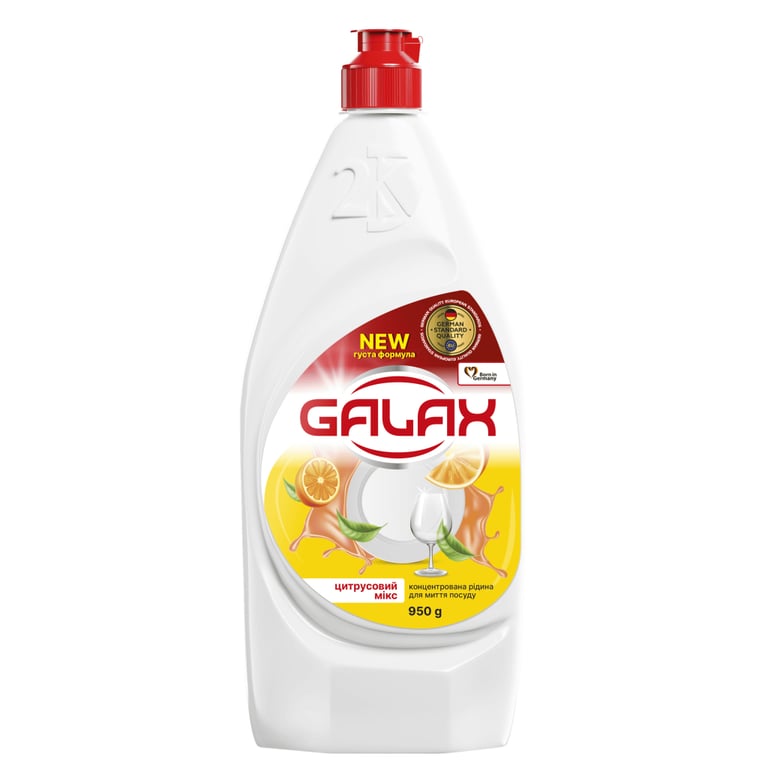 Засіб для ручного миття посуду Galax Цитрусовий мікс 950 г (4823128000631)