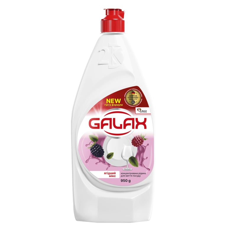 Засіб для ручного миття посуду Galax Ягідний мікс 950 г (4823128000679)