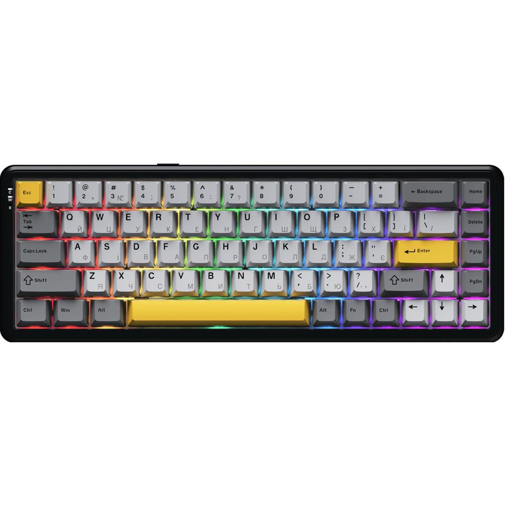 Клавіатура Ajazz AK680 MAX Magnetic Switch RGB USB Black (AK680-M-BGY-AW)