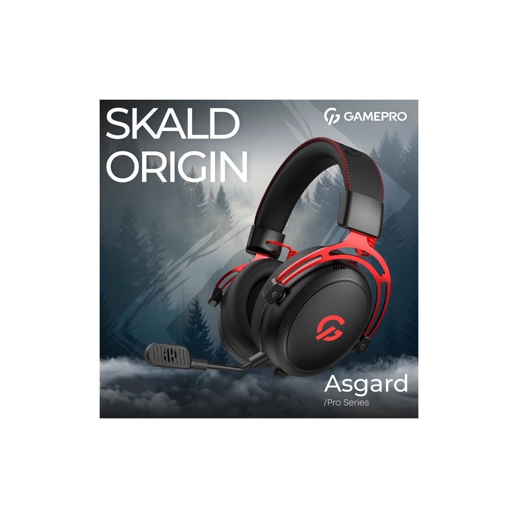 Навушники GamePro Asgard Skald Origin Black/Red (HS850BR) - фото 6 Навушники GamePro Asgard Skald Origin Black/Red (HS850BR) - фото 6