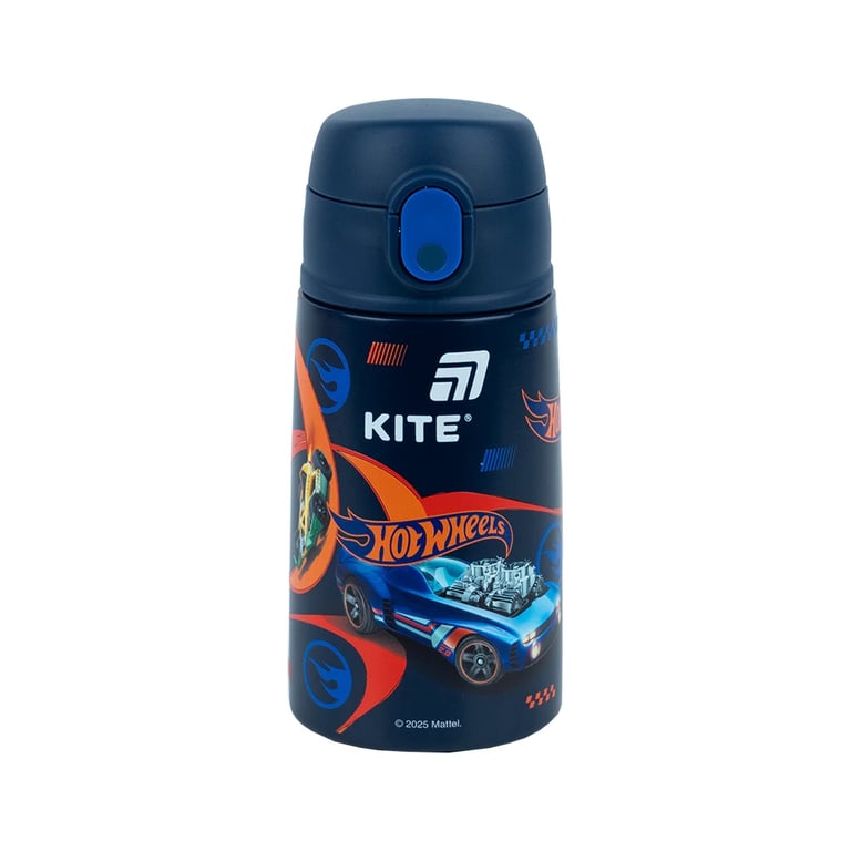 Поїльник-непроливайка Kite Hot Wheels термос з трубочкою 400 мл (HW25-1261) - фото 1