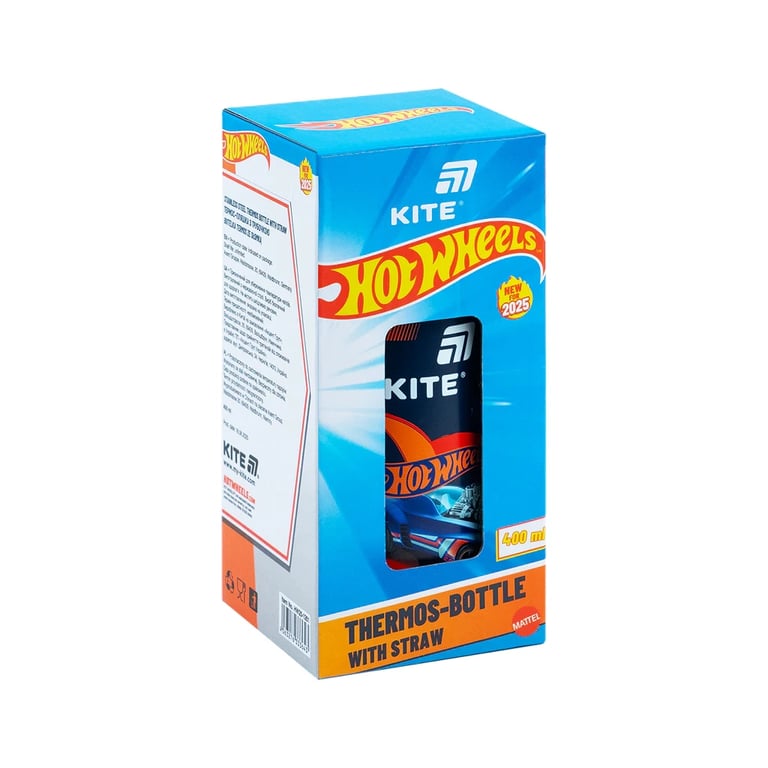 Поїльник-непроливайка Kite Hot Wheels термос з трубочкою 400 мл (HW25-1261) - фото 4