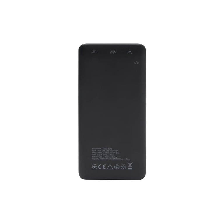 Батарея універсальна GEAR 10000mAh, 10W, USB-TypeC, 2*USB-A, Micro-USB, black (SL10) - фото 2