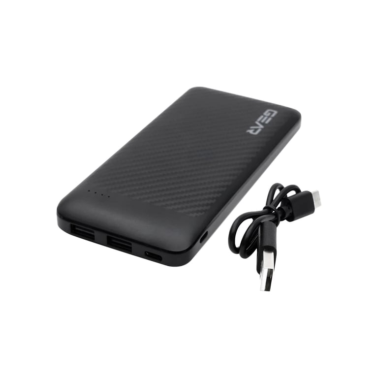 Батарея універсальна GEAR 10000mAh, 10W, USB-TypeC, 2*USB-A, Micro-USB, black (SL10) - фото 3