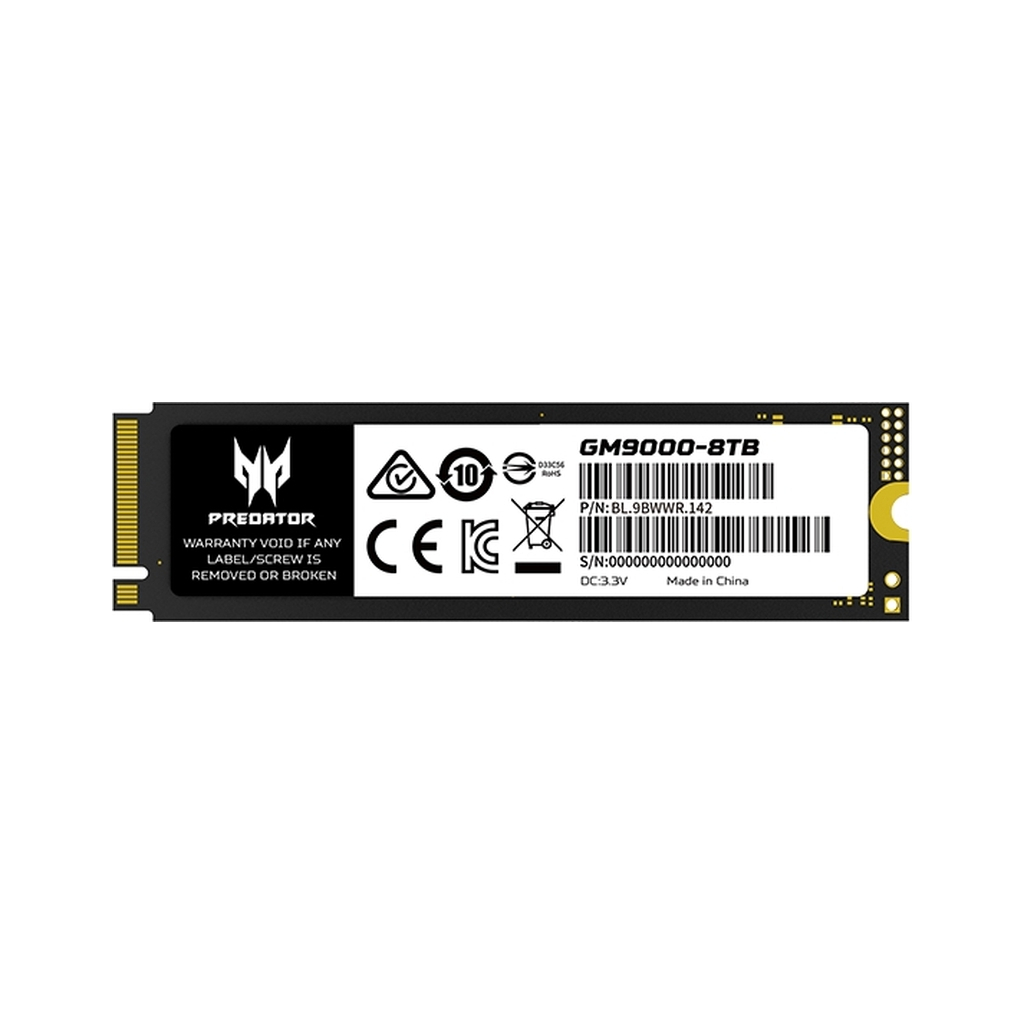 Накопичувач SSD M.2 2280 8TB GM9000 Acer Predator (BL.9BWWR.142) - фото 4 Накопичувач SSD M.2 2280 8TB GM9000 Acer Predator (BL.9BWWR.142) - фото 4