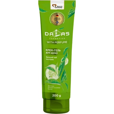 Гель для душу Dalas Cosmetics Зелений чай та огірок 200 г (4262396142146) - фото 1