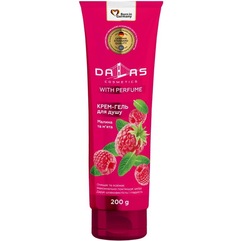 Гель для душу Dalas Cosmetics Малина та м’ята 200 г (4262396142153)