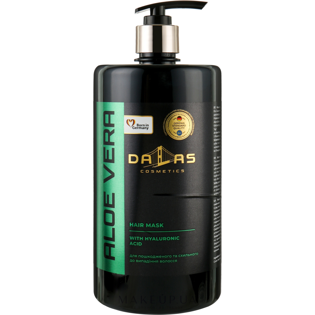 Маска для волосся Dalas Cosmetics Aloe Vera З гіалуроновою кислотою та соком алое 900 мл (4823128000105) - фото 1