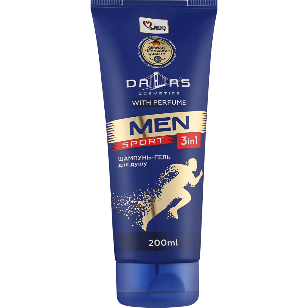 Гель для душу Dalas Cosmetics Sport 3 в 1 Для чоловіків 200 г (4262396142108) - фото 1