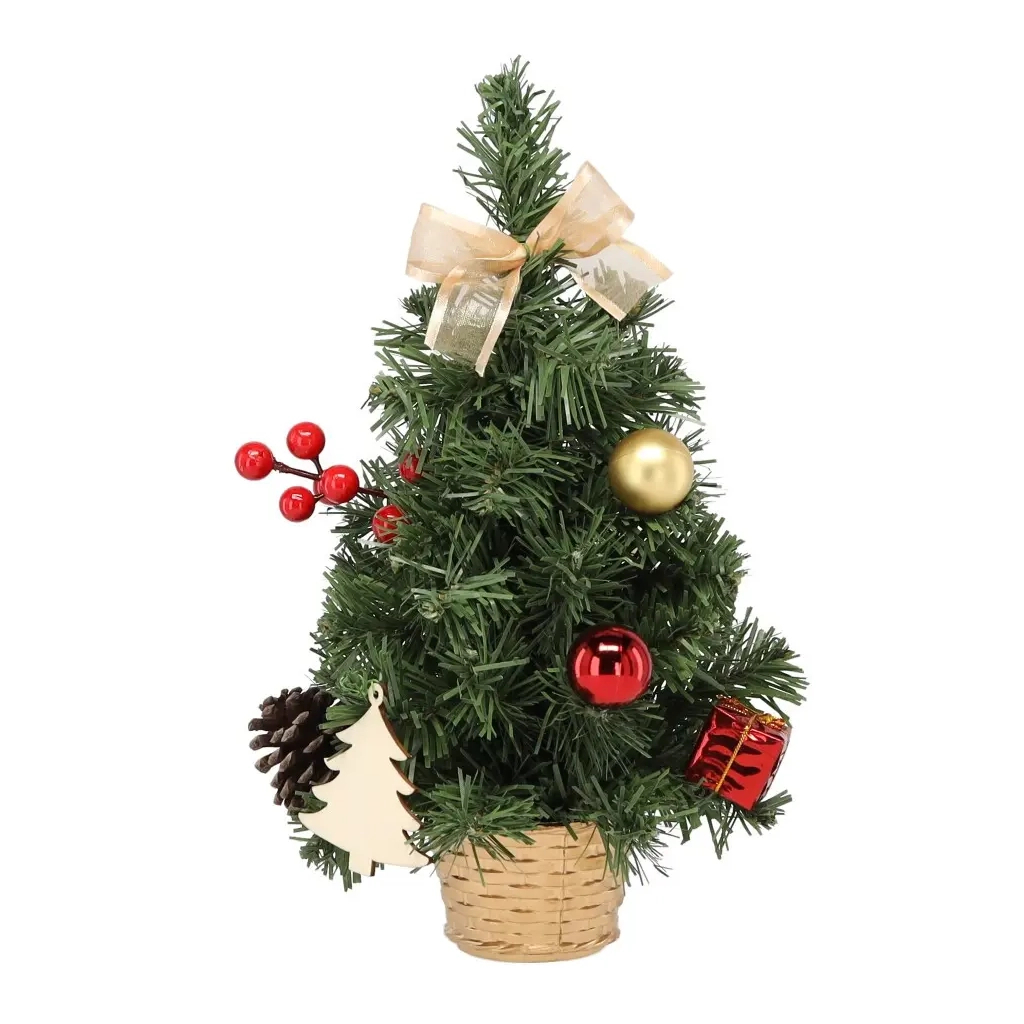 Штучна ялинка Chomik прикрашена, червоно-золотистий декор, 30 см (5900779873964) Штучна ялинка Chomik прикрашена, червоно-золотистий декор, 30 см (5900779873964)