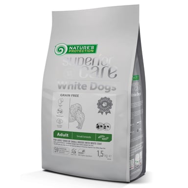 Сухий корм для собак Nature's Protection Superior Care White Dogs Grain Free Insect Adult Small Breeds 1.5 кг (NPSC47441) - фото 1
