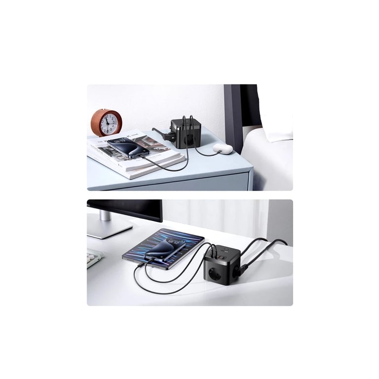 Мережевий фільтр живлення Baseus PowerCombo Cube Power Strip (E00066400117-00) - фото 10