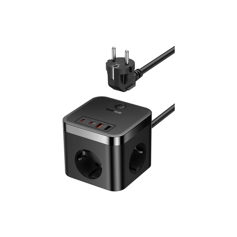Мережевий фільтр живлення Baseus PowerCombo Cube Power Strip (E00066400117-00) - фото 2