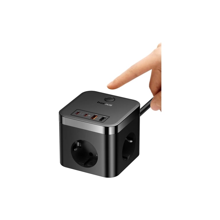Мережевий фільтр живлення Baseus PowerCombo Cube Power Strip (E00066400117-00) - фото 4