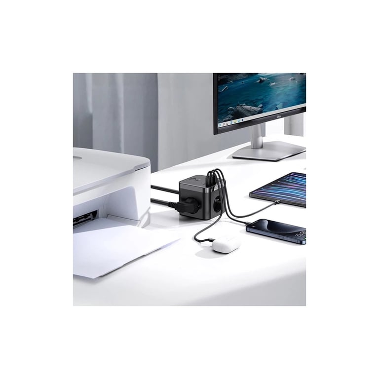Мережевий фільтр живлення Baseus PowerCombo Cube Power Strip (E00066400117-00) - фото 7