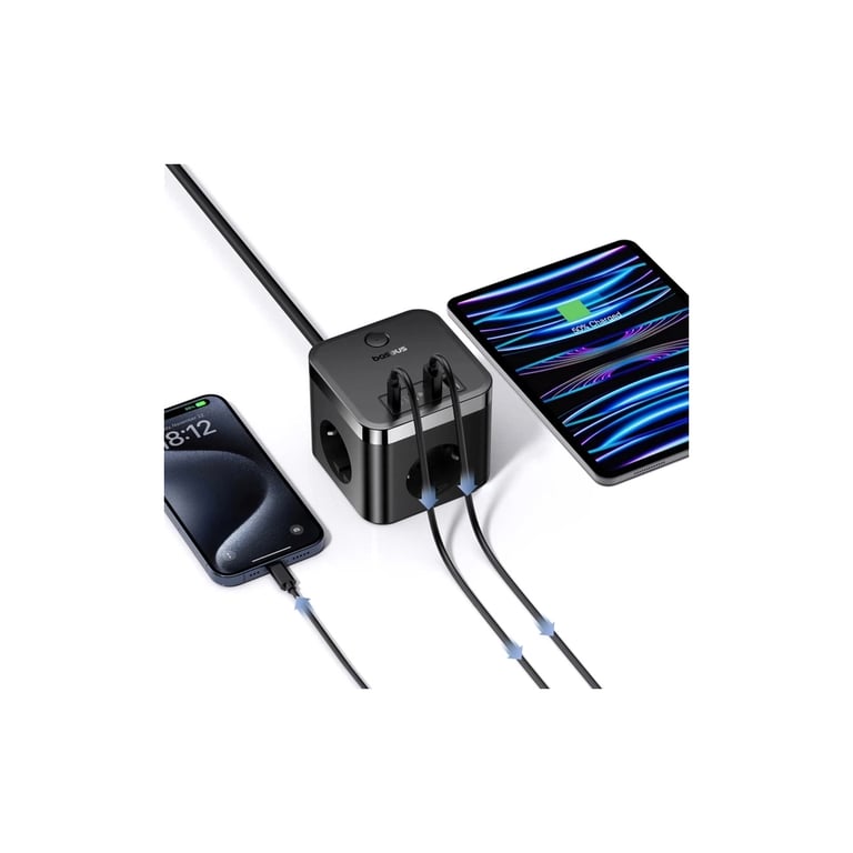 Мережевий фільтр живлення Baseus PowerCombo Cube Power Strip (E00066400117-00) - фото 8