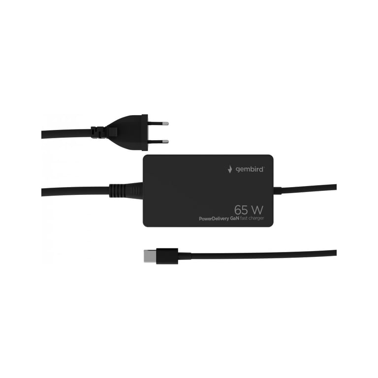 Блок живлення мережевий Gembird TYPE-C/PD/65W, 28W QC/4.0/4.0+/28W (NPA-AC-PDQC65-01) - фото 1