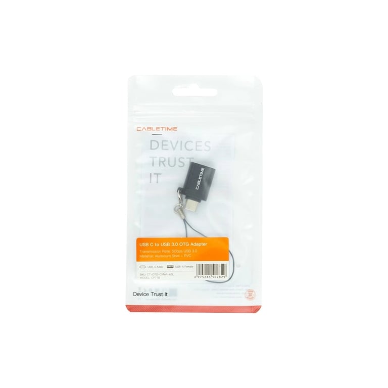 Перехідник OTG USB 3.0 AF to USB-C Cabletime (CA913688) - фото 3