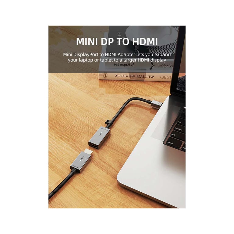 Перехідник miniDisplayPort M to HDMI F 0.15m 4K60Hz Cabletime (CA915347) - фото 2