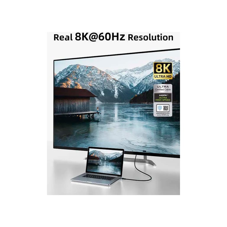 Кабель мультимедійний HDMI M to HDMI M 1.0m V2.1 8K60Hz Cabletime (CA915835) - фото 2