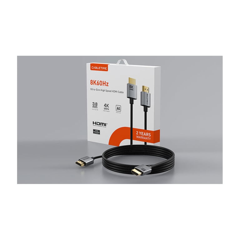 Кабель мультимедійний HDMI M to HDMI M 2.0m V2.1 8K60Hz Cabletime (CA915910) - фото 10