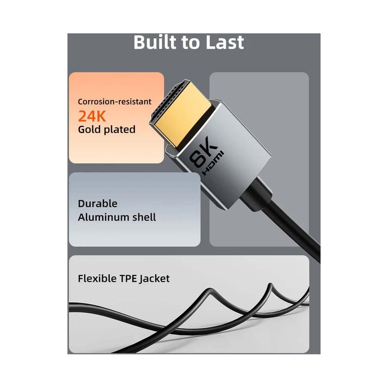 Кабель мультимедійний HDMI M to HDMI M 2.0m V2.1 8K60Hz Cabletime (CA915910) - фото 9