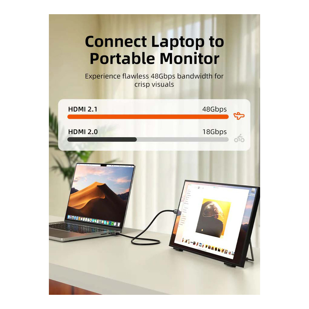 Кабель мультимедійний HDMI micro M to HDMI M 0.5m 8K60Hz Cabletime (CA915873) - фото 4 Кабель мультимедійний HDMI micro M to HDMI M 0.5m 8K60Hz Cabletime (CA915873) - фото 4