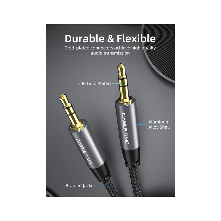 Кабель мультимедійний 3.5mm M to 3.5mm M 1.8m Cabletime (CA915262) - фото 4