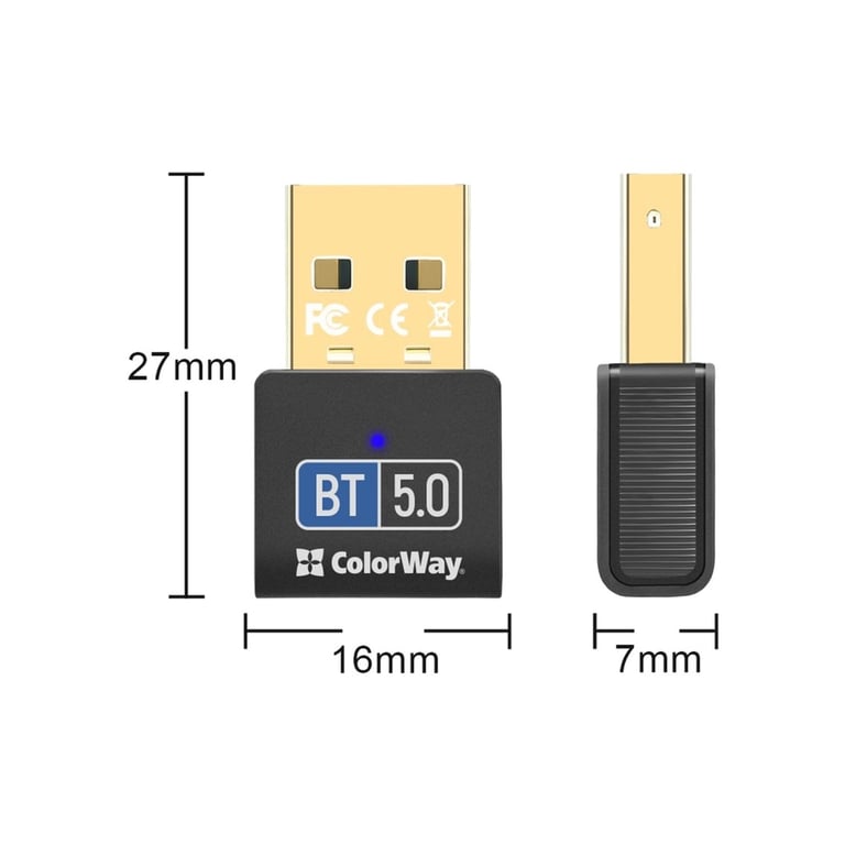 Bluetooth-адаптер ColorWay Bluetooth BT 5.0 (CW-AD-BT50) - фото 2
