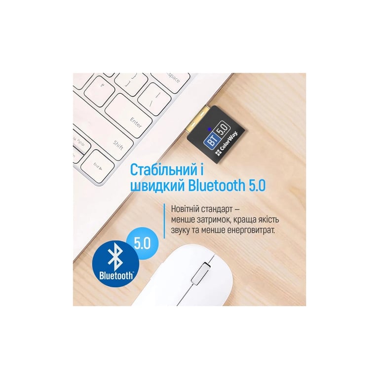 Bluetooth-адаптер ColorWay Bluetooth BT 5.0 (CW-AD-BT50) - фото 9