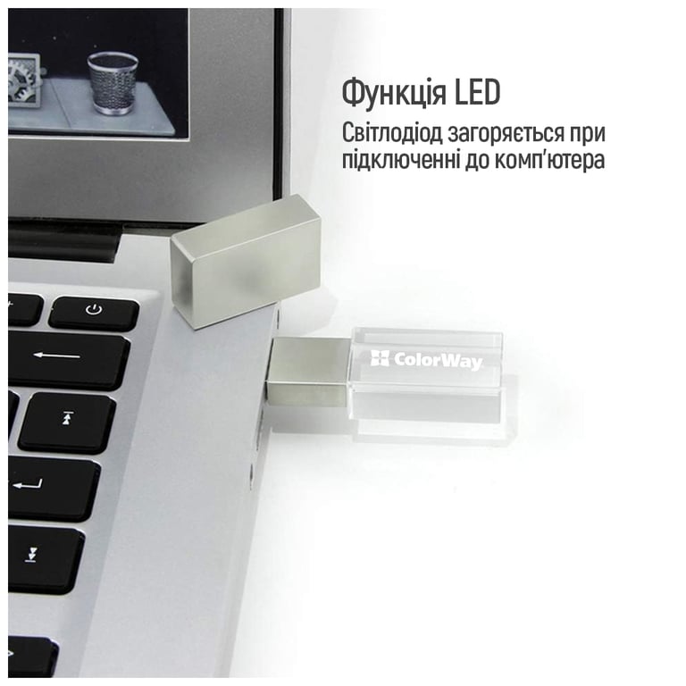 USB флеш накопичувач ColorWay 32GB 3.0 Transparent (CW-USBCL32) - фото 11
